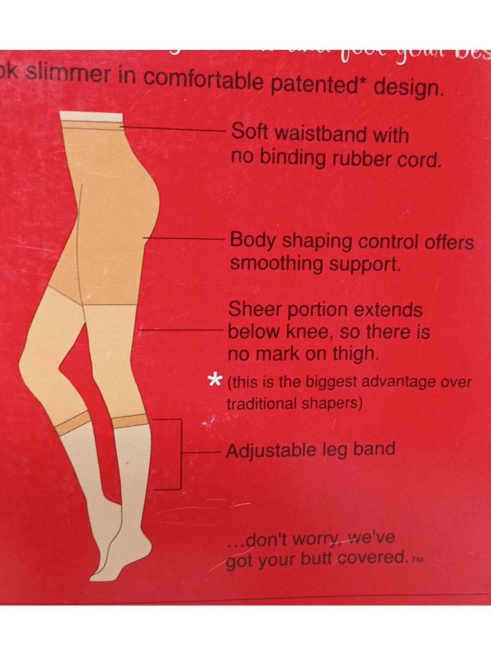 Footless Spanx Black Size E Medium Control Body Shaping Footless Pantyhose #D-19 - Picture 8 of 9